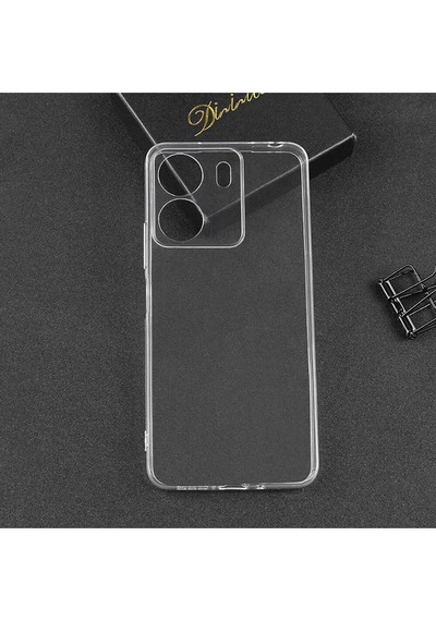 Xiaomi Redmi 13c Kılıf Zore Süper Silikon Kapak Renksiz