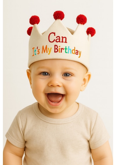 It S My Birthday Yazılı Kişiye Özel Parti Tacı - Doğum Günü Şapkası +0