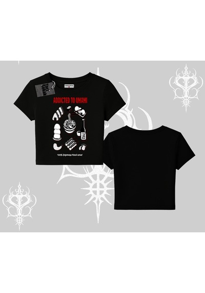 Startmore Startmore Babby Tee Tshirt Japon Mutfağı Umami Temalı Baskılı Siyah