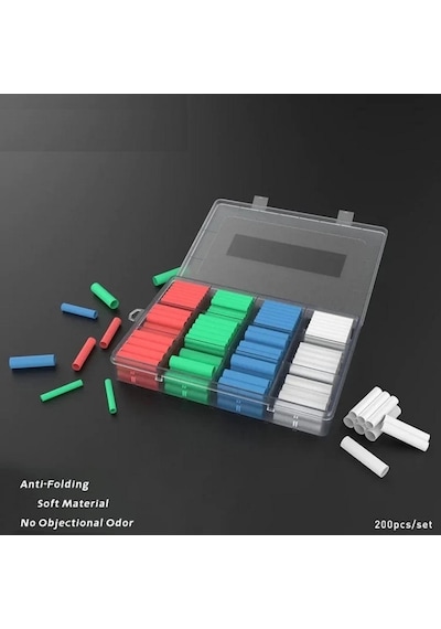 200 Adet Isıyla Daralan Makaron Seti Heat Shrink Elektrik Yalıtım 1 Adet