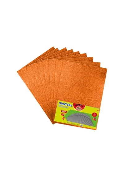 A4 Boy Simli Eva 10 Lu 1 Paket - Turuncu