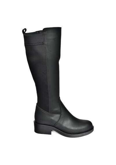Fox Shoes R674009809 Siyah Alçak Topuklu Kadın Çizme Siyah