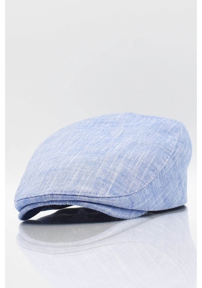 Külah Erkek Düz Pamuklu Mavi Flat Cap Kasket Mavi-Standart