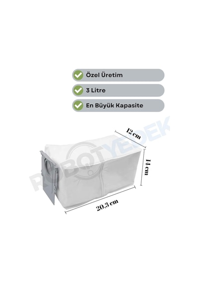 Roborock Saros 20 Ana Fırça, Hepa Filtre, Yan Fırça, Toz Torbası 7 Parça