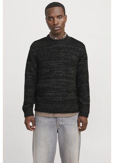 Jack & Jones Erkek Kazak 12277985 Siyah Siyah
