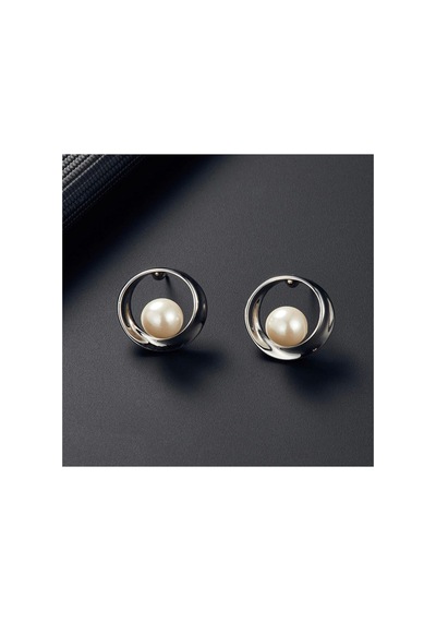 Pearl Inci Taşlı Silver Gümüş Kaplı Kolye Küpe Sade Şık 14 Şubat Sevgililer Günü Hediye Takı Seti