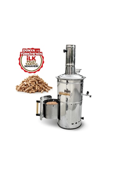 İFYIL Pelet Yakıtlı Dumansız Paslanmaz Çelik 4.5 L Semaver (Peletli)