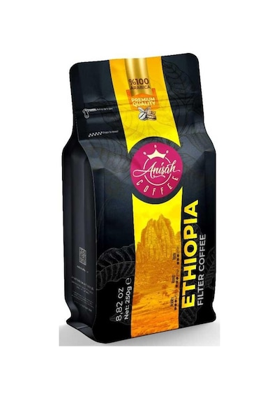 Anisah Etiyopya Yırgacheffe Orta Kavrulmuş Çekirdek Filtre Kahve 250 G