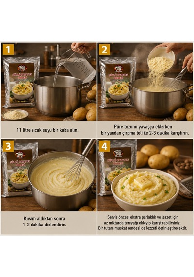 Patates Püresi Sütlü 2000 Gr Mashed Potatoes Sarı