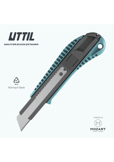 UTTIL Nmuk04 Alüminyum Döküm Gövdeli 18 Mm Maket Bıçağı