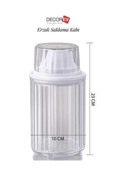Decorev 3lü Erzak Saklama Kabı Br-6818 1300 Ml Şeffaf