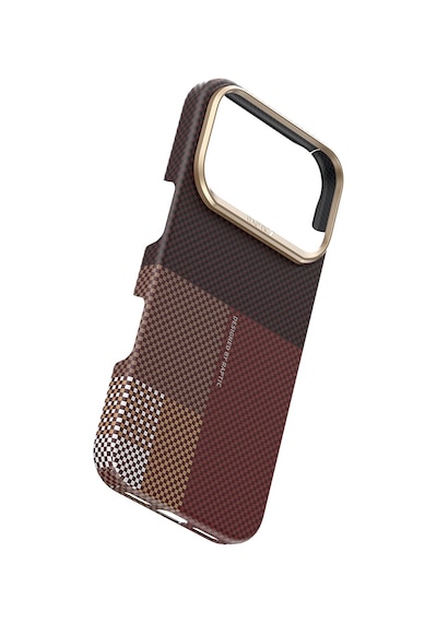 Apple Uyumlu iPhone 17 Pro Max Kılıf M-safe Şarjlı Raptic Aramid Skin Transform Serisi Kapak Kahverengi