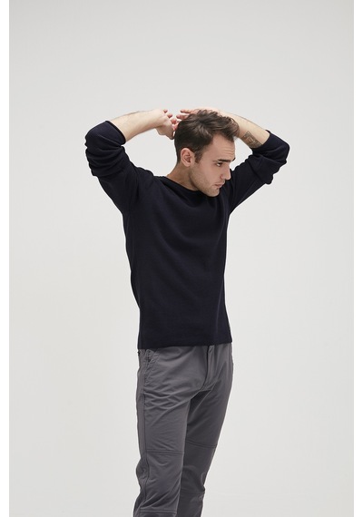 Bad Bear Dapple Knit Lacivert Bisiklet Yaka Erkek Triko Kazak-lacivert Lacivert