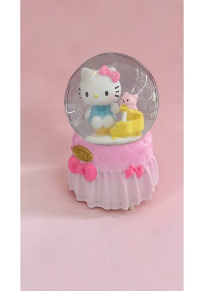 Hello Kitty Büyük Boy Püskürtmeli Kar Küresi İki Model Karışık Gönderim