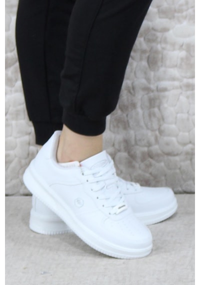 Fort Wks 2542 Hafif Rahat Sneaker Unisex Spor Ayakkabı Beyaz