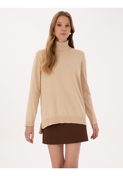 Pierre Cardin Kadın Bej Kazak /triko 50316385-vr011 Bej