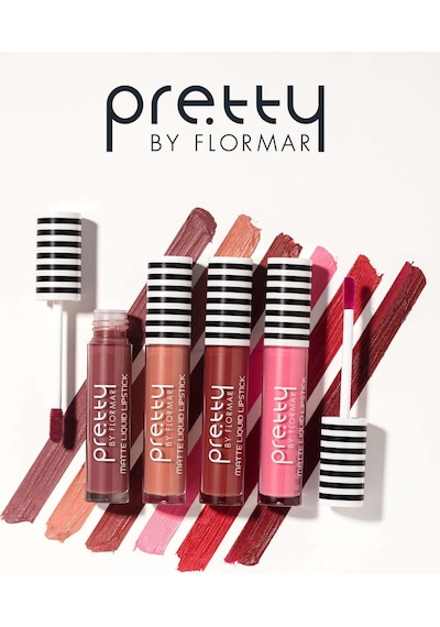 Flormar Yoğun Pigmentli Mat Likit Ruj - Pretty Matte Lipstick - 011 Plum- 8690604462810