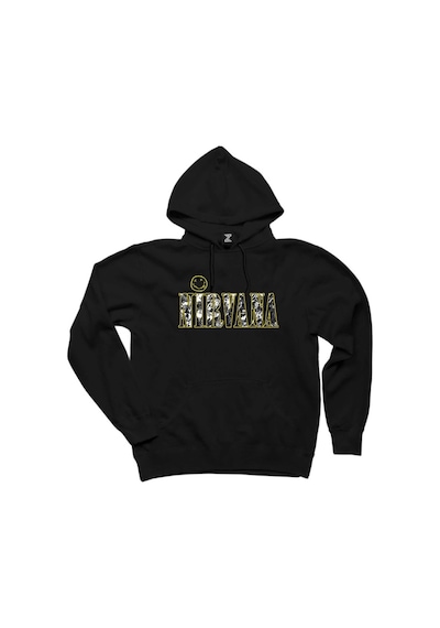 Nirvana Logo ve Yazı Siyah Kapşonlu Sweatshirt Hoodie Siyah