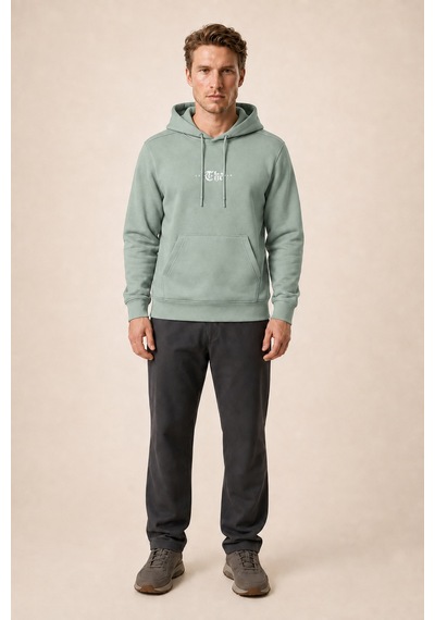 Redline Thenk Yeni Sezon Erkek Regular Fit Kapüşonlu Sweatshirt Mint