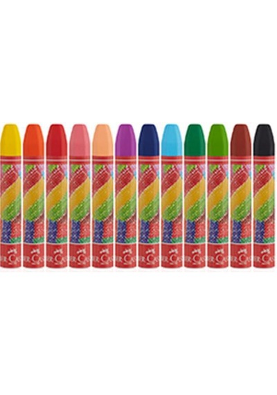 Faber Castell 125312 Pastel Boya Kalemi 12 Adet - Karışık Renk Çok Renkli