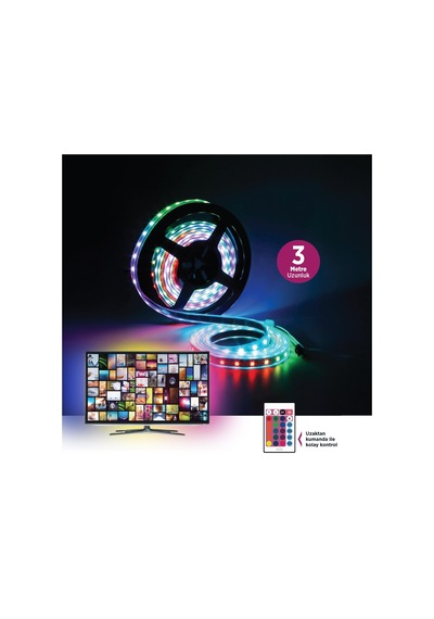 House Pratik Hp88 Uzaktan Kumandalı Tv Arkası Rgb Led Aydınlatma Beyaz