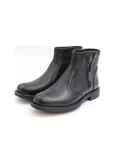 Nesilshoes Nesil Shoes Thrtrk 905 Siyah Hakiki Deri Kauçuk Taban Erkek Bot