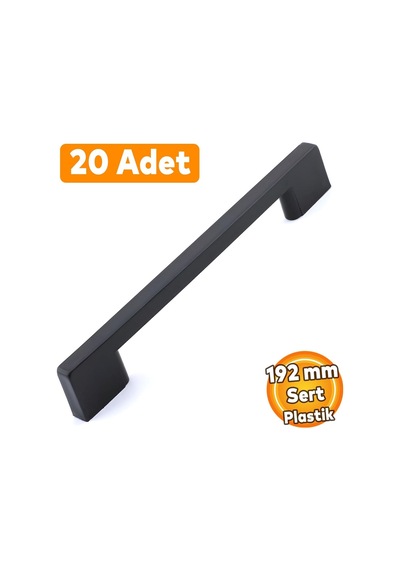 Sert Plastik 20 Adet Köprü 192 Mm Siyah Mobilya Mutfak Çekmece Dolabı Dolap Kulbu Kulpu Kulpları Diğer
