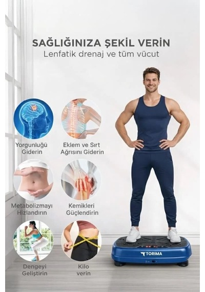 Premium Modern Bireysel Ekipman Vep1000 Mavi Kumandalı Yüksek Titreşimli Kondisyon Aleti