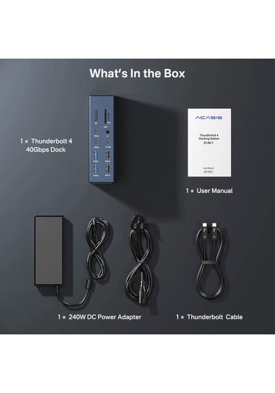 Acasis DS9007 21in1 3xThunderbolt 4,USB,Type-C Dock