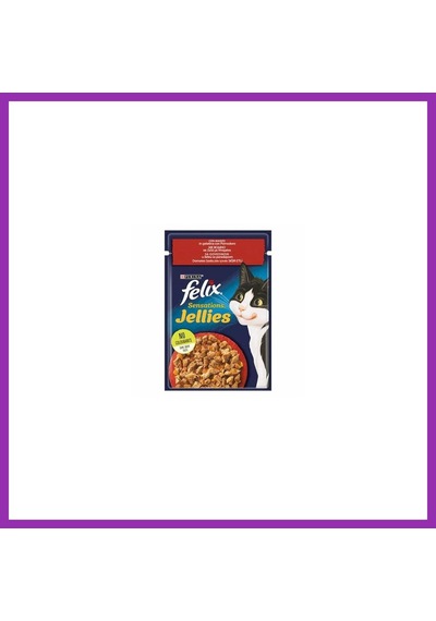 Felix Pouch Sensation Jellies Sığır Etli Ve Domatesli Yetişkin Kedi Konservesi 85 Gr Bty
