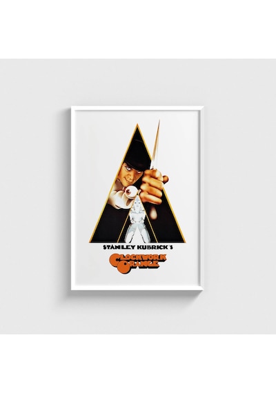 A Clockwork Orange 1971 Film Posteri Tablo Çerçeveli Poster Duvar Dekorasyonu Beyaz Çerçeveli Tablo Beyaz Çerçeveli Tablo Dn11d254beyaz
