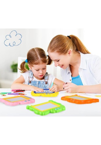 Manyetik Sihirli Mıknatıslı Yazı Tahtası Mavi 20x27 Cm 1 Adet Manyetik Yazı Tahtası Oyuncak
