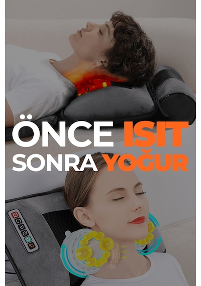 Rlx20-2 Katlanabilir Elektrikli Tam Vücut Isıtmalı Masaj Yatağı Boyun Masaj Cihazı Ayak Masaj Cihazı Gri