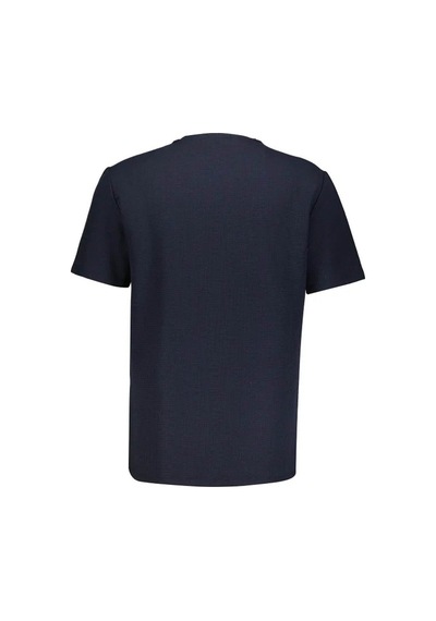 Süvari Waffle Sıfır Yaka Lacivert Erkek T-shirt Sts1014000001