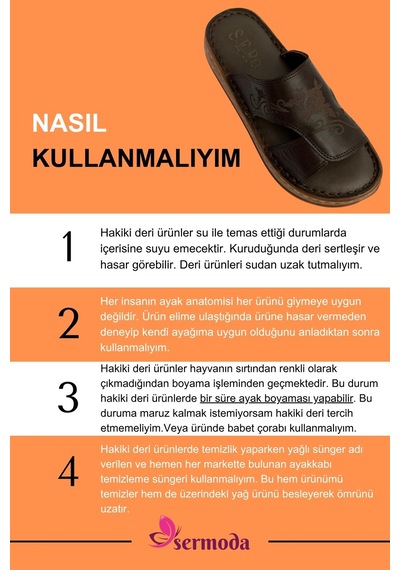 Sermoda Hakiki Deri Kadın Terlik - Yumuşak Kalın Tabanlı Sarmaşık İşleme Hakiki Deri Kadın Terlik Kahve Sermoda Hakiki Deri Kadın Terlik - Yumuşak Kalın Tabanlı Sarmaşık İşleme Hakiki Deri Kadın Terlik Kahve