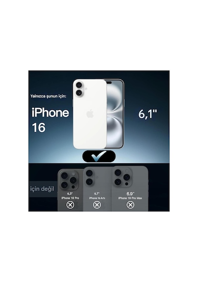 Apple iPhone Uyumlu 16 Şeffaf Magsafe Kılıf Mtl Safe