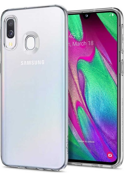 Noktaks - Samsung Galaxy A40 Uyumlu - Kılıf Şeffaf Soft Slim Fitt Süper Silikon Kapak - Şeffaf