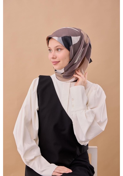 Silk Home Aura Eşarp 140001-01 Siyah, Vizon, Kahve, Gri
