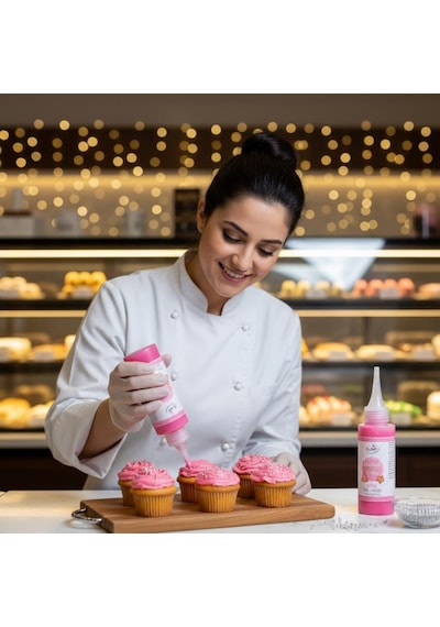 Glazür Cookie Icing Pembe 150 Gr Kurabiye, Cupcake Ve Pasta İçin Kullanıma Hazır Şeker Glazürü
