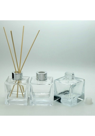 Boş Parfüm Şişesi 110 Ml 5 Adet Kare Bambu Boş Şişe
