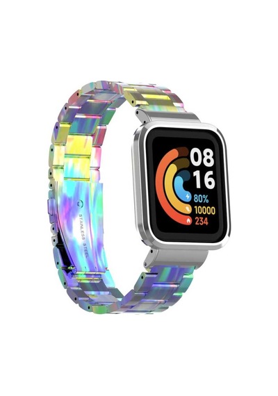 Xiaomi Redmi Watch Mi Watch Lite Uyumlu Krd-60 Metal Frm Kordon Mavi