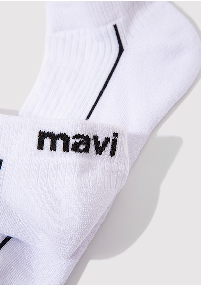 Mavi - Beyaz Patik Çorap 0911127-620 Beyaz
