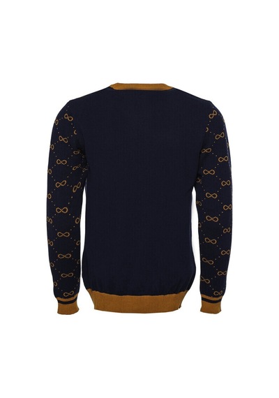 Wessi Camel Desenli Bisiklet Yaka Triko 001