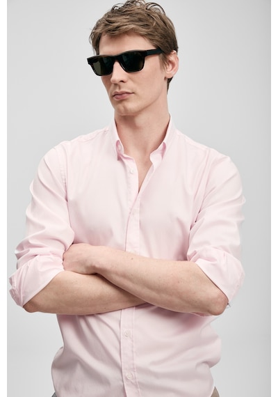 Lufian Danıel Erkek Basic Gömlek Regular Fit Pembe Pembe 111010677100800