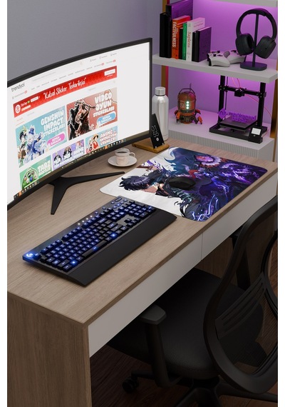 Solo Leveling Anime V4 - 48x40 Xl Gaming Kauçuk Kaymaz Taban Mouse Pad Fare Altlığı