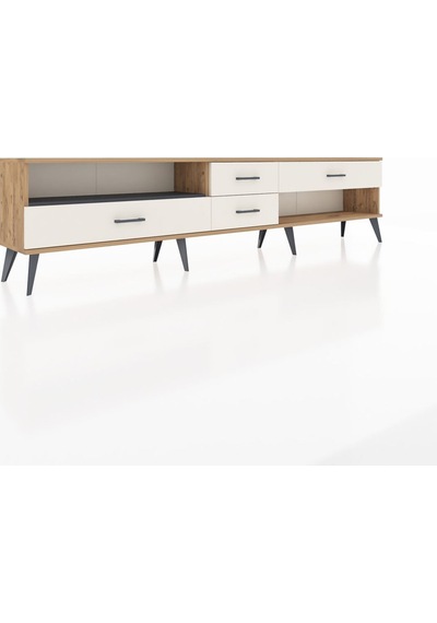 Arges Tv Ünitesi Tek Raflı 4 Çekmeceli 220x30x51 Çam-antrasit/aytaşı Antrasıt/aytası - Atlas Çam Arges Tv Ünitesi Tek Raflı 4 Çekmeceli 220x30x51 Çam-antrasit/aytaşı Antrasıt/aytası - Atlas Çam