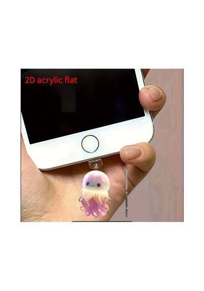 Aleylife 2d Telefon Charm Apple Uyumlu iOS Toz Koruması Denizanası
