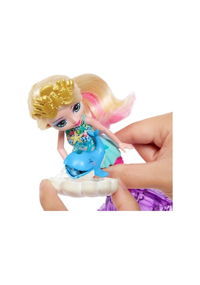 Görkemli Enchantimals Okyanus Krallığı Baloncuk Yapan Deniz Kızı Atlantia Bebek 17 Cm Ve Yunus Figürü, 3 Yaş Ve Üzeri Hft24