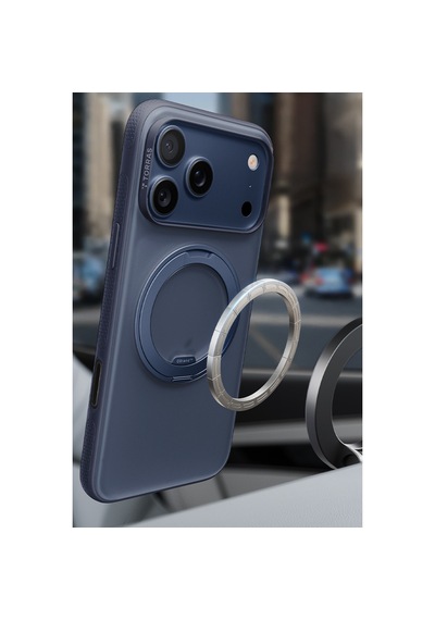 Torras Apple iPhone 17 Pro / 18 Pro Uyumlu O Stand R Fitness Serisi Magsafe Kılıf Lacivert