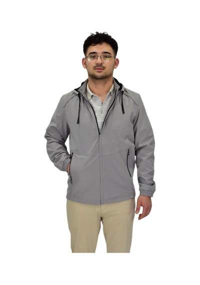 Erkek Mevsimlik Kapüşonlu Softjel Spor Mont 8077 Bgl-st04371 Gri